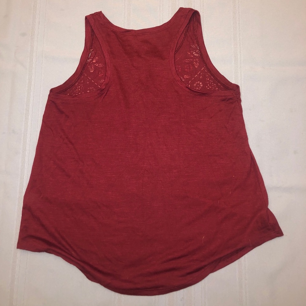 Maroon Tank with Aztec Design - Picture 2 of 3